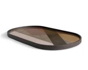 Tác Angle Glass Tray Oblong M, pinot