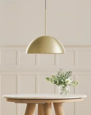 Závěsná lampa Aluna Ø27, matt brass