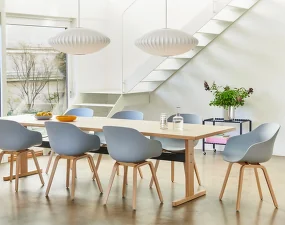Židle AAC 222 Lacquered Oak Veneer, slate blue