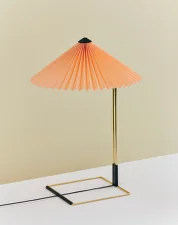 Stolní lampa Matin 380, polished brass / peach