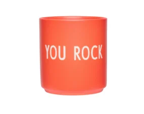 Hrnek Favourite s nápisem You Rock, terracotta