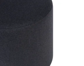 Pouf Folk Low, black tie wool
