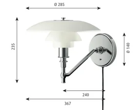 Nástěnná lampa PH 3/2, white