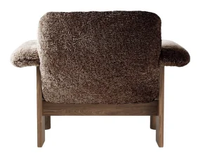Křeslo Brasilia Low Back, Sheepskin sahara/walnut