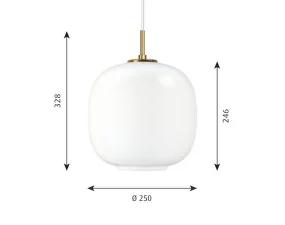 Závěsné svítidlo VL 45 Radiohus Ø250, white opal
