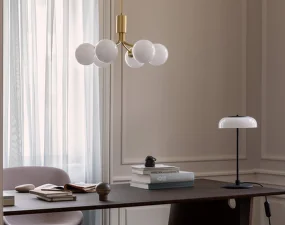 Lustr Apiales 6, brushed brass/opal