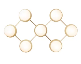Nástěnné/stropní svítidlo Liila 7, nordic gold/opal