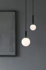 Závěsné svítidlo Miira 1, rock grey/opal