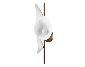 Nástěnná lampa Florii 3, dark bronze/white