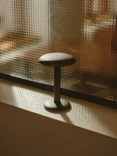 Přenosná stolní lampa Gustave, raw aluminum