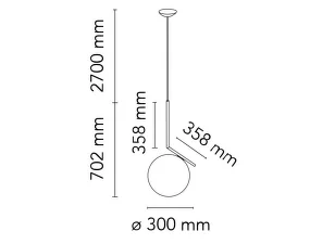 Závěsné svítidlo IC S2, brass