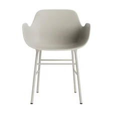 Židle Form s područkami, light grey/steel