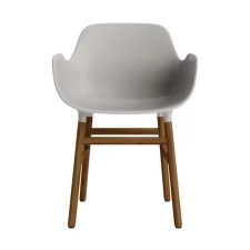Židle Form s područkami, warm grey/walnut