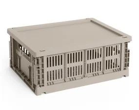 Plastové víko Colour Crate M, warm grey