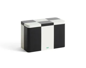 Úložný box Tin Container Medium, black and off-white