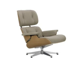 Křeslo Eames Lounge Chair Cherry, Leather Natural F78 dark sand