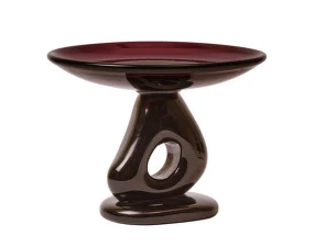 Skleněný podnos Damo Ø30, dark grape