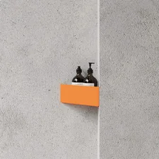 Rohová koupelnová polička Bath Shelf Corner, orange