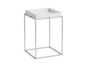 Stolek Tray Table 30x30 High, white / silicone coated steel