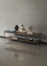 Policová sestava Alima NDS4, chrome / walnut
