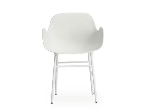 Židle Form s područkami, white/steel