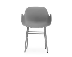 Židle Form s područkami, grey/steel
