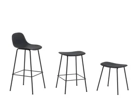 Stolička Fiber Stool Tube Base, natural white