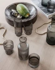 Sklenice Ripple Long Drink smoke, set 4ks