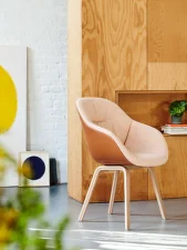Ex-display židle AAC 123 Soft Duo, Matt Lacquered Oak Veneer/Mode 026 Lola Rose
