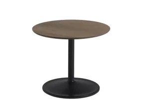 Odkládací stolek Soft Side Table Ø48 x 40 cm, solid smoked oak / black