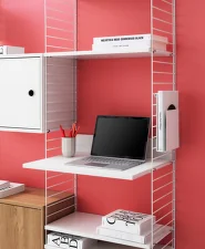 Police String Media shelf, white