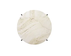 Stolek TS Ø 55, neutral white travertine