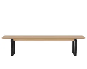 Lavice Nord 200 cm, black oak/white pigmented oiled oak