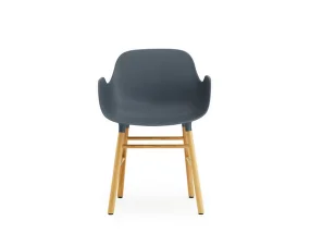 Židle Form s područkami, blue/oak