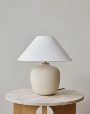 Stolní lampa Torso 37, sand/off white