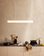 Závěsná lampa Vuelta 60, white/brass