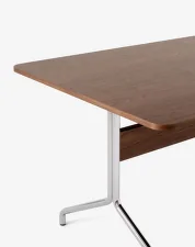 Jídelní stůl Pavilion AV19, lacquered walnut / chrome base