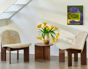 Křeslo Chisel, walnut / Sheepskin Mohawi 21