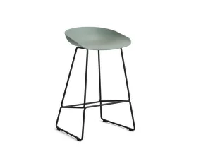 Barová stolička AAS 38 Low Black Powder Coated Steel, fall green