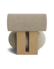 Křeslo Hippo, Barnum Bouclé 03 / natural oak