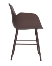 Židle Form s područkami, brown/brown