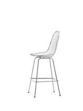 Barová židle Eames Wire Low, chrome
