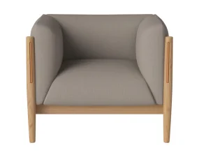 Křeslo Dive Oiled Oak, Beize dark beige/cognac leather