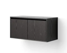 Závěsná skříňka Cabinet Low w. Doors, black ash