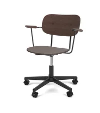 Kancelářská židle Co Task Chair s područkami, black/dark oak