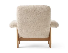 Křeslo Brasilia Lounge Chair, Sheepskin nature/natural oak