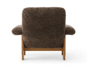 Křeslo Brasilia Lounge Chair, Sheepskin root/natural oak