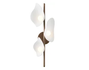Nástěnná lampa Florii 3, dark bronze/white