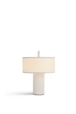 Přenosná stolní lampa Margin, white canvas