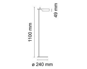 Stojací lampa Tab F, black